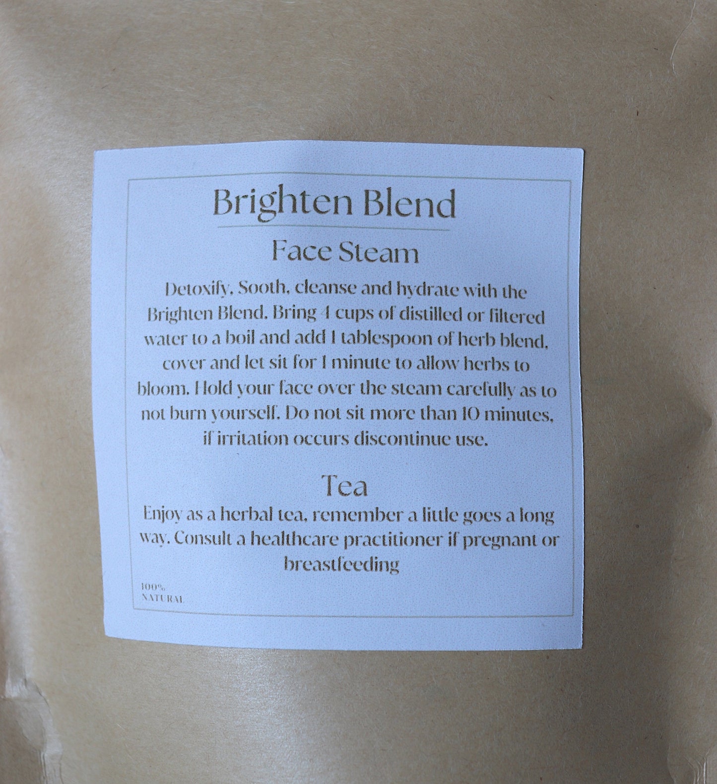 Brighten Blend- Face steam & Tea